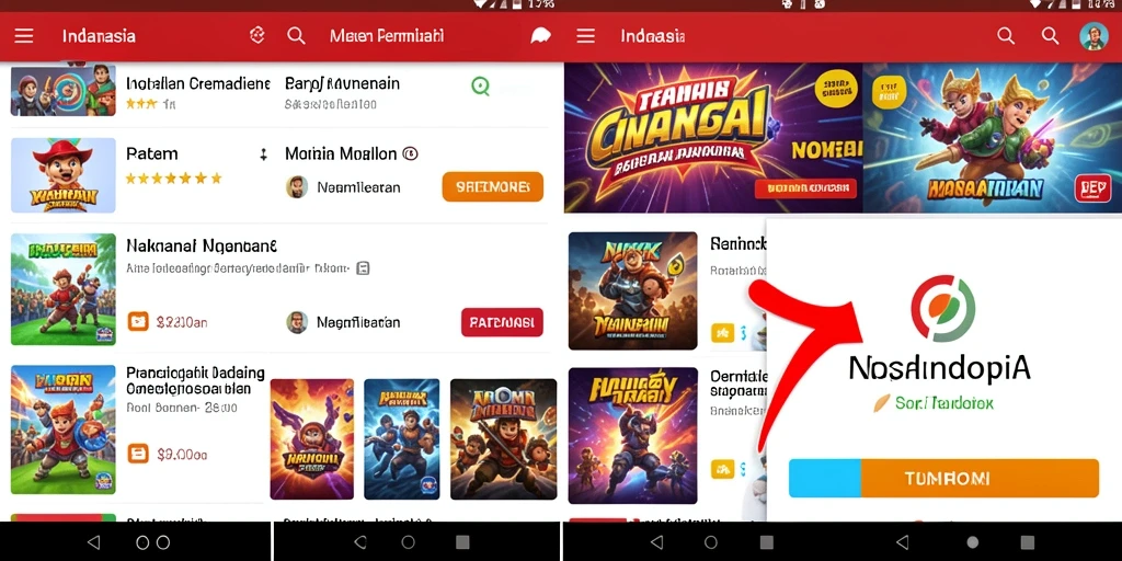 Screenshot fitur pencarian game yang intuitif.